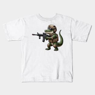 Tactical Crocodile Operator Kids T-Shirt